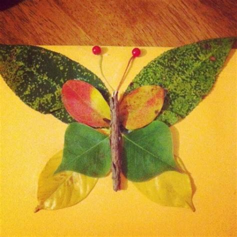butterfly   leaves nature crafts leaf crafts art projects