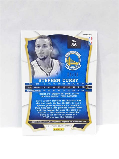 Panini 2013 14 SELECT Stephen Curry BLUE PRIZM 34 49 その他 売買されたオークション情報