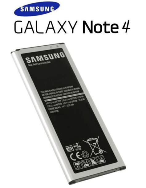 Galaxy Note 4 Sm N910 N910f Genuine Battery Eb Bn910bbe Eb Bn910bbk