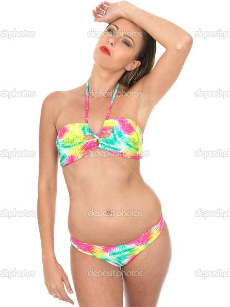 Attractive Sensual Woman Pin Up Model In A Bikini Stock Photo Richardmlee