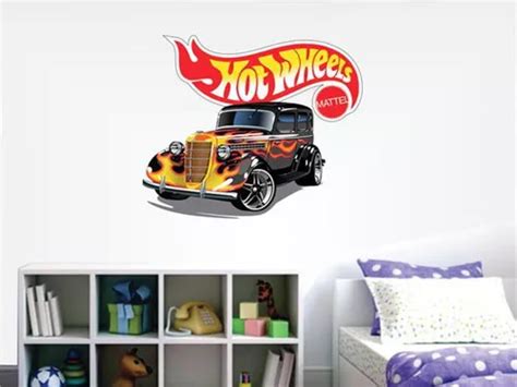 Adesivo De Parede Hot Wheels Carrinhos Parcelamento Sem Juros