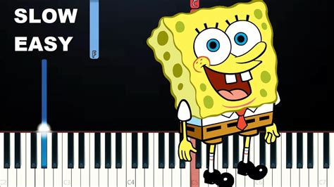 Spongebob Squarepants Theme Slow Easy Piano Tutorial Youtube