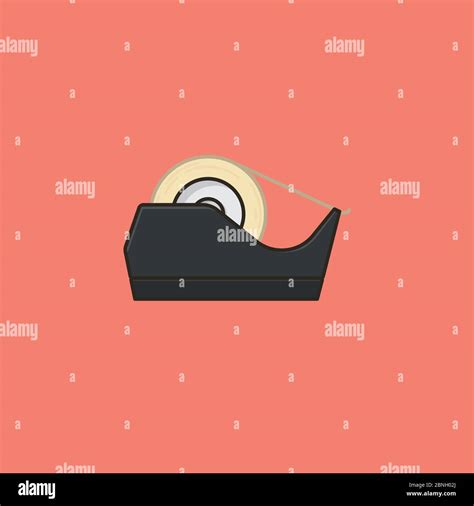 Adhesive Tape Dispenser Vector Illustration For Cellophane Tape Day On