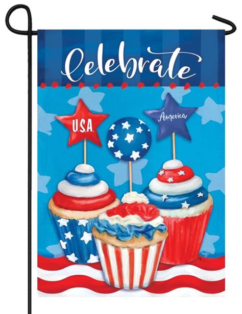 Patriotic Cupcakes Garden Flag I Americas Flags