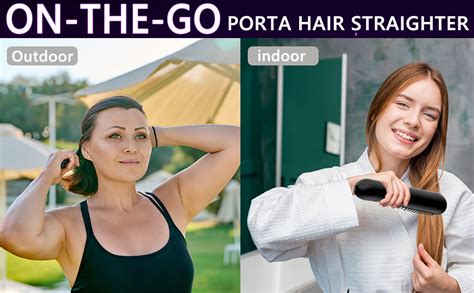 Cordless Hair Straightener Brush For Travel On The Go Mah Hot Brush Hair Straighteners Usb