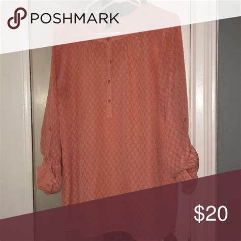 Peach Women's Blouse by Ann Taylor