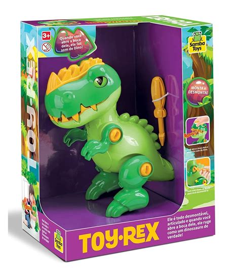 Dinossauro Toy Rex Monta E Desmonta Som Samba Toys Divermais