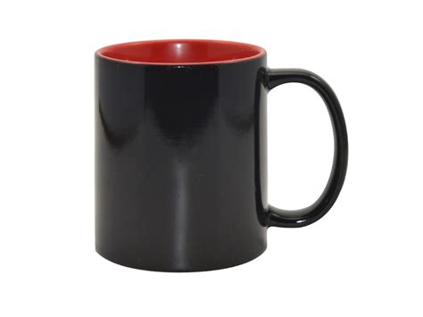 Sublimation Oz Black Color Changing Mug Inner Red Bestsub