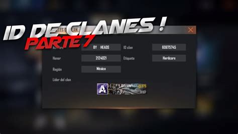 ID DE CLANES 7 LOS MEJORES CLANES DE LA REGION FREE FIRE YouTube