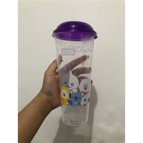 Jual REUSABLE CUP TUMBLER CHATIME X BTS BT21 Shopee Indonesia