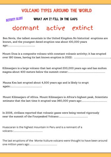 Volcanoes, Layers of the Earth and Tectonic plates | Teaching Resources