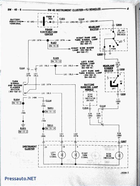 Wiring Diagram for Jeep Wrangler JL Turn Signals