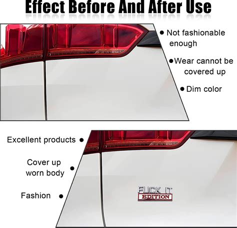 Fuck It Edition Emblema Fuck It Calcoman A Para Autom Vil Con Letras Elevadas D Emblema De