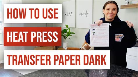 How To Use Heat Press Transfer Paper Dark YouTube