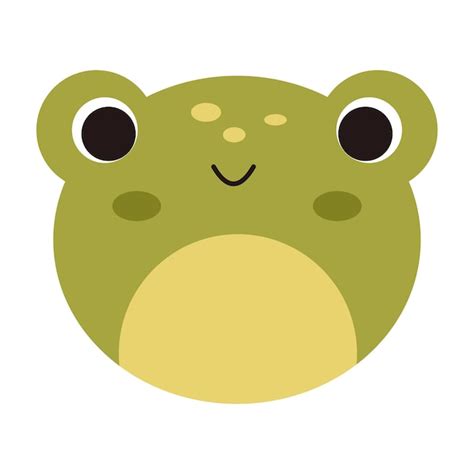 Premium Vector Vector Cute Baby Frog Face Smiling Frog In Flat Design