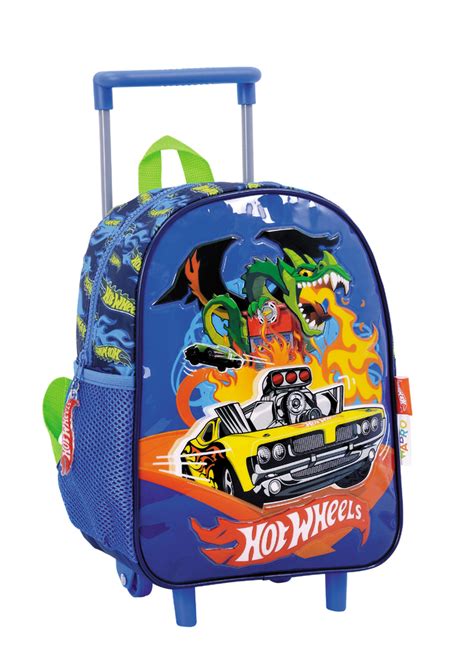 MOCHILA WABRO HOT WHEELS DRAGON CARRO COLORES