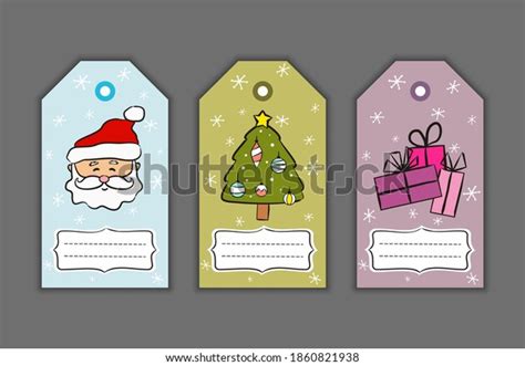 Set New Years Tags Christmas Labels Stock Vector Royalty Free