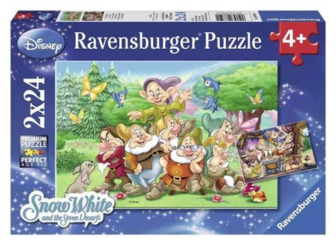 Puzzle 2x24 Blanche Neige Et Les Sept Nains 40 99 Pieces