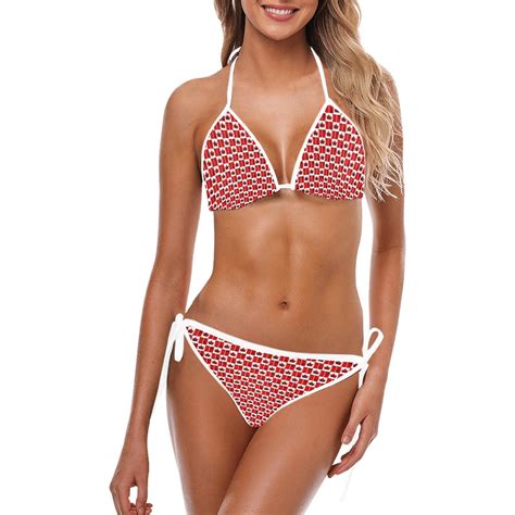 Canada Flag Bikini Custom Bikini Swimsuit Model S Id D
