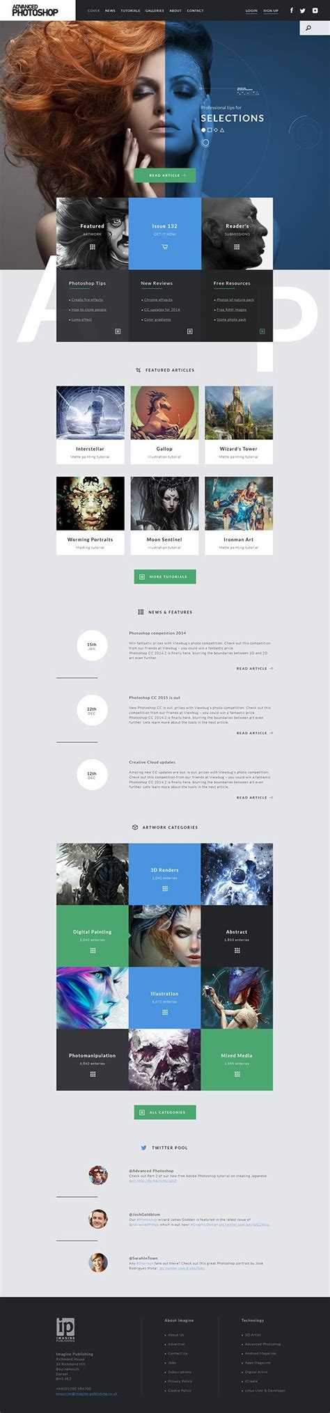 Advanced Photoshop On Behance Web Layout Design Mobile Web Design