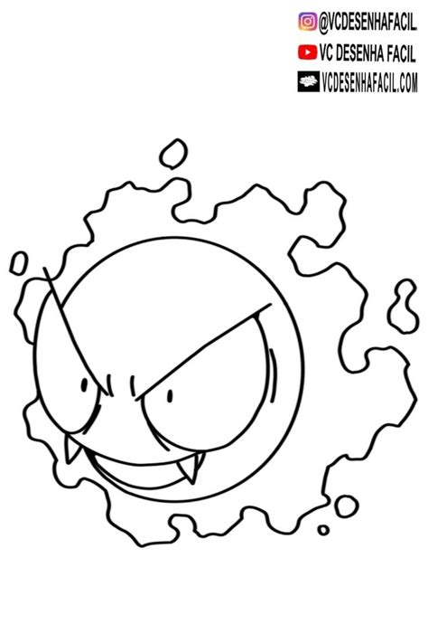 Gastly PokÉmon Pokemon Gastly Tatuagem Pokemon Como Desenhar Pokemon