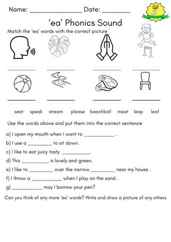 ea phonics sound worksheet activity set  rwi aligned teaching