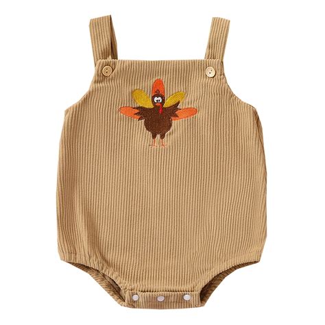 Baby Bodysuits Girl Months Sleeveless Thanksgiving Cake Turkey