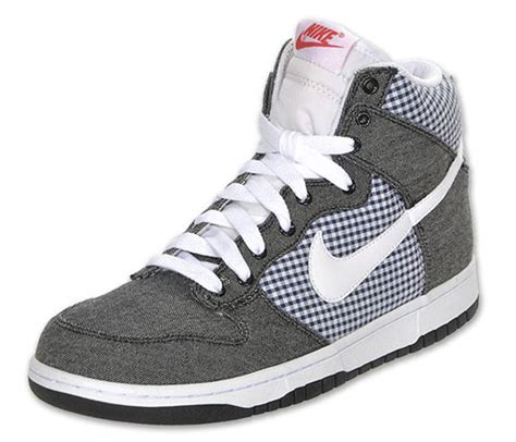 Nike Dunk High - Black Denim - Blue Gingham - SneakerNews.com