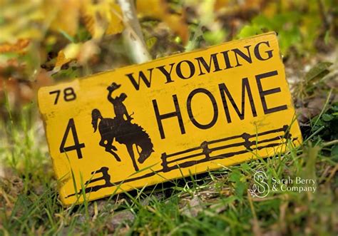 Wyoming HOME License Plate Custom Wooden Wyoming License - Etsy