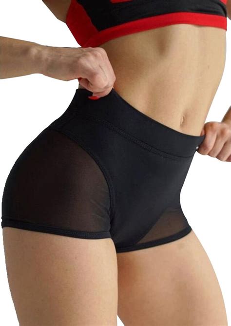 Msemis Women High Waist Faux Leather Booty Shorts Liquid Wet Look Hot Pants Nightclub Rave Dance