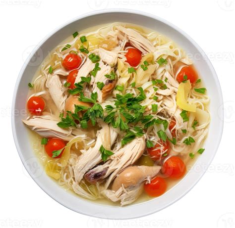 Chicken Noodle Soup Created With Generative Ai 27433921 Png