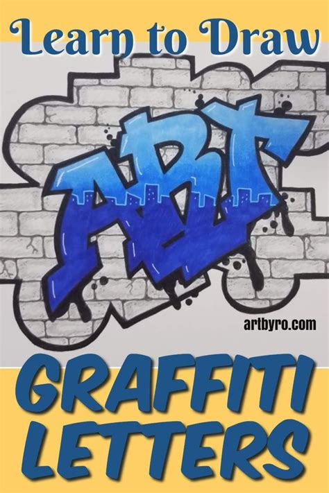 Graffiti Letters With The Words Learn To Draw