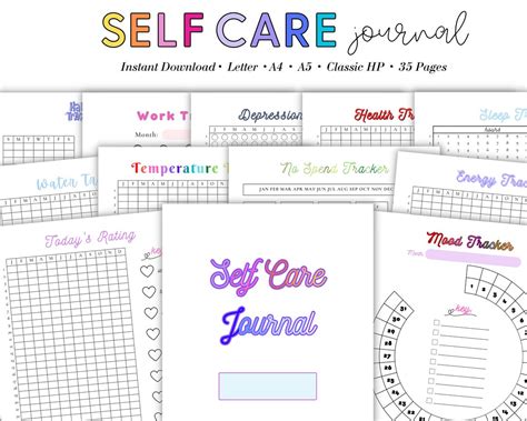 Self Care Journal Spreads For Depression