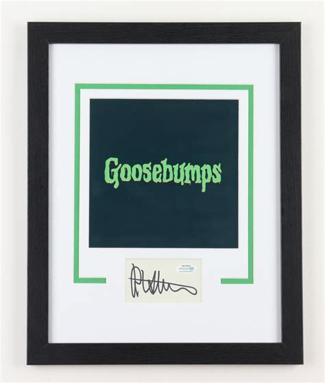 R L Stine Signed Goosebumps Custom Matted Display Acoa Pristine