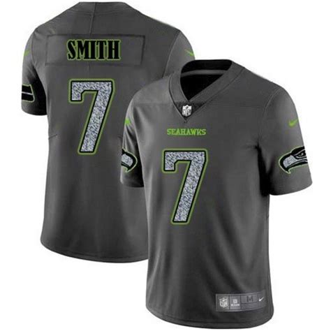 Seahawks Geno Smith Gray Static Fashion Jersey – US Sports Nation