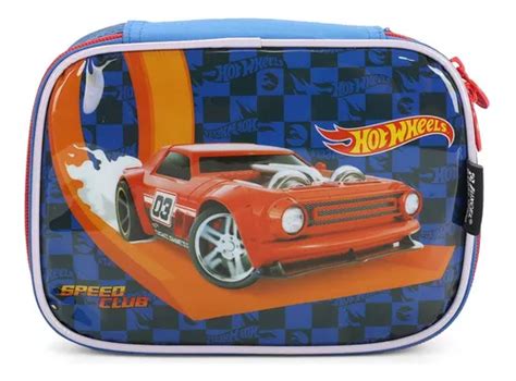 Estojo Escolar Menino Box Pens Hot Wheels Cor Azul Mercadolivre