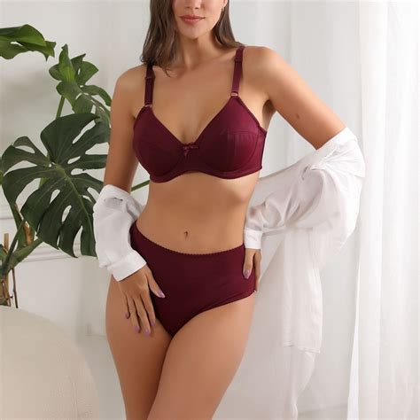 SOFTRHYME Women Bra And Panty Set With Wired Non Padded Ultra Thin Lingerie Sets C Cup Full