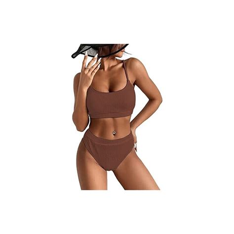 Abyovrt Donna Costume Da Bagno Due Pezzi Push Up Bikini Mare Costumi Da Bagno Curvy Vita Alta