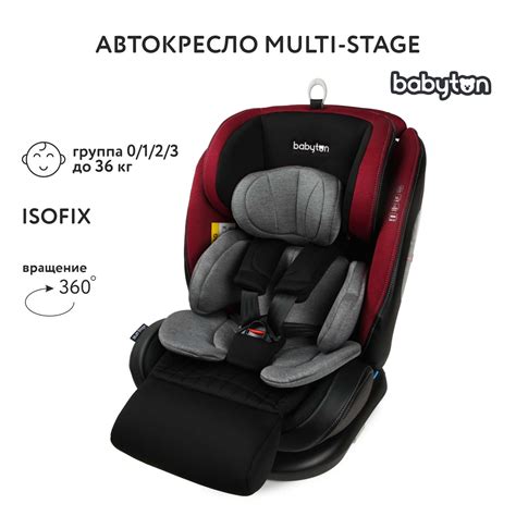 Автокресло Babyton Multi-Stage 0+/1/2/3 Isofix Black-Red купить по цене ...