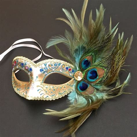 Peacock Feather Women Venetian Masquerade Costume Prom Party Mask