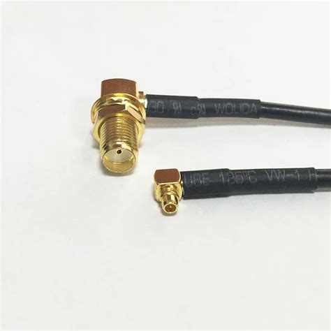 Modem Coaxial Cable Sma Female Jack Nut Right Angle Switch Mmcx Male