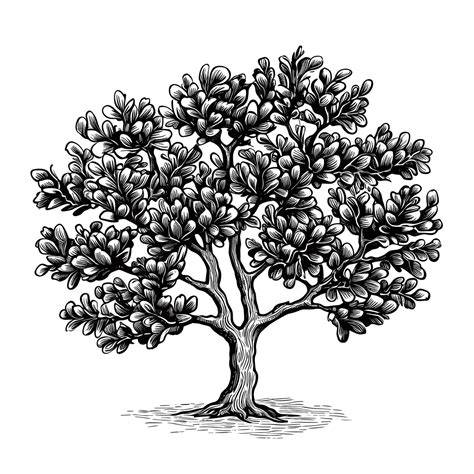 Premium Vector Hand Drawn Sketch Holly Tree Illustration