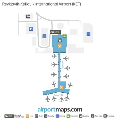 Map of Keflavík Airport (KEF) – Terminal Map | Airportmaps.com