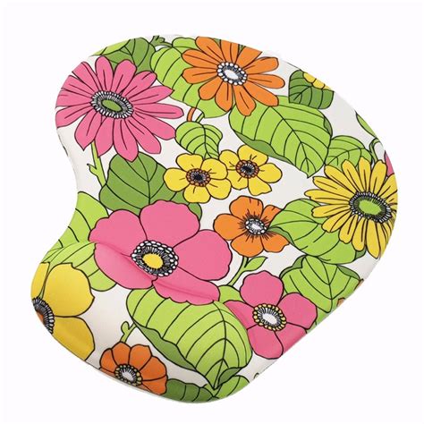 อะนิเมะ 3d แผ่นรองเมาส์ซิลิโคน Daisy Floral Pattern 3d Mouse Pads With Silicone Gel Wrist Rest