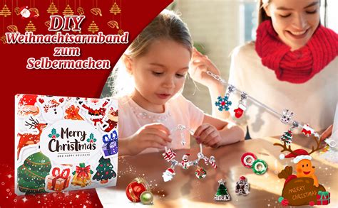 Aitsite Schmuck Adventskalender 2023 Mädchen Schmuck Selber Machen Set