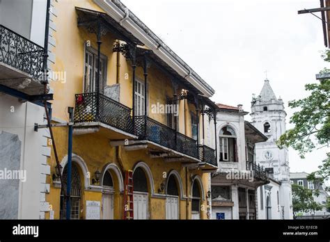 Panama City Panama — Buildings And Spanish Colonial Architecture On