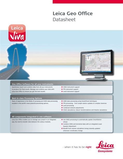 Leica Geo Office Datasheet Leica Geosystems