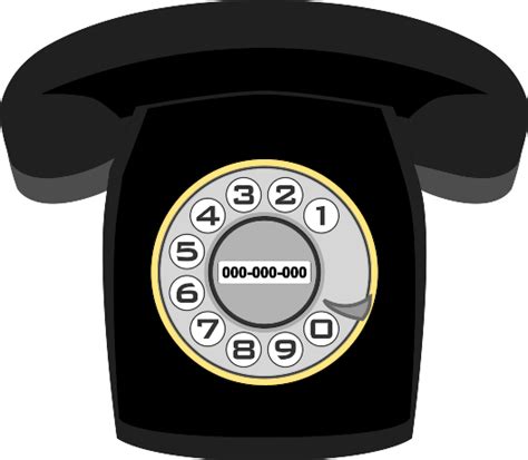 Download Black Rotary Phone Vector Image Svg Freepngimg