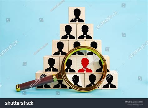 Concept Talent Search Magnifying Glass Looking Stock Photo 2113778657