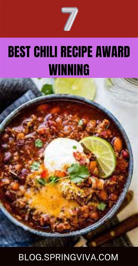 Award winning chili recipe – Artofit